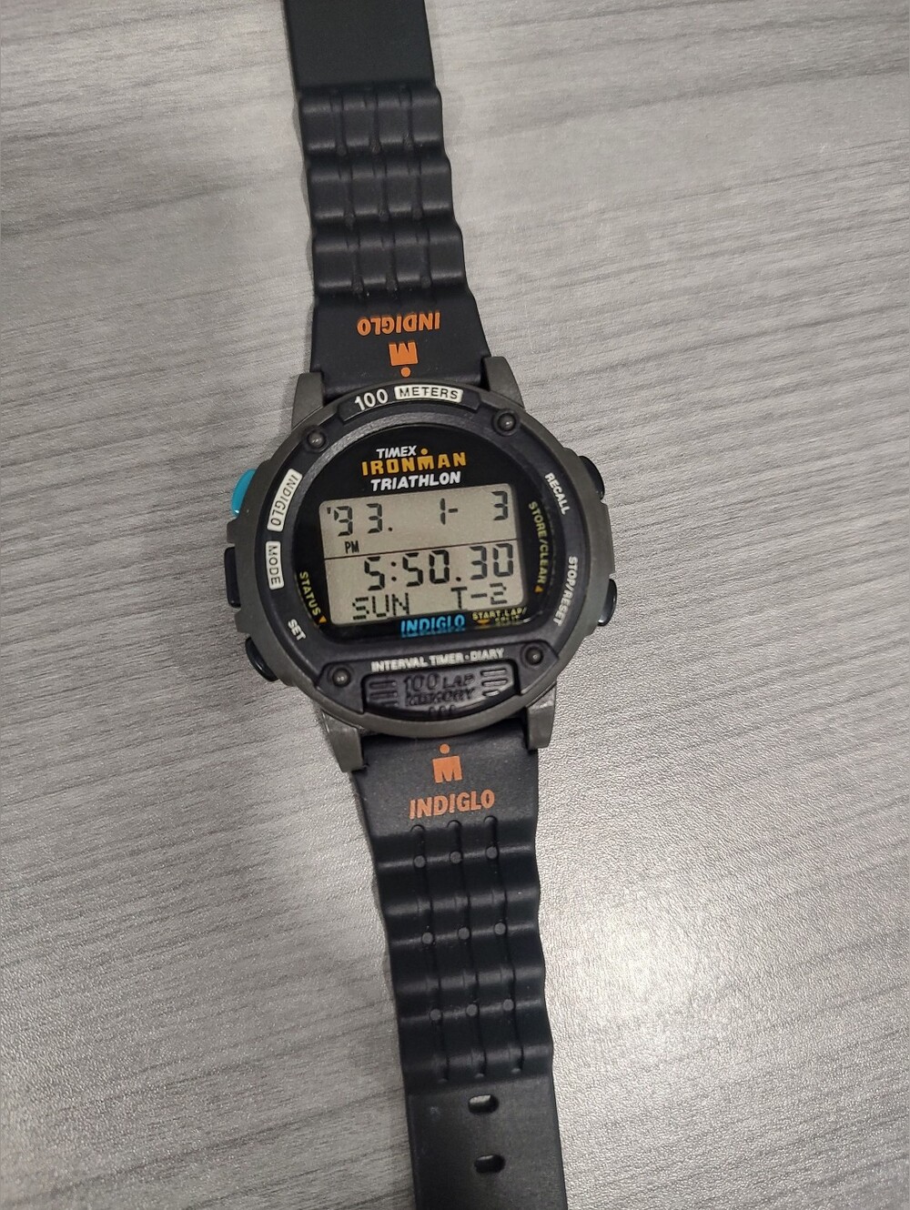Vintage Timex Ironman Triathlon digital sports watch from the 1990s